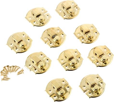 dophee 10 Pack Vintage Small Box Hasp, Mini Metal Decorative 